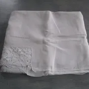 Old cotton curtain: 310x245cm with embroidered return/day embroidery