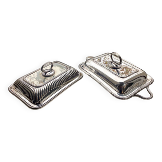 Mappin & Webb serving dishes (2) silver plated