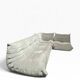 Modular Togo sofa in greige velvet by Ducaroy, Ligne Roset.