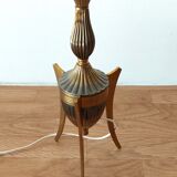 Lamp in gold and silver brass 1950.