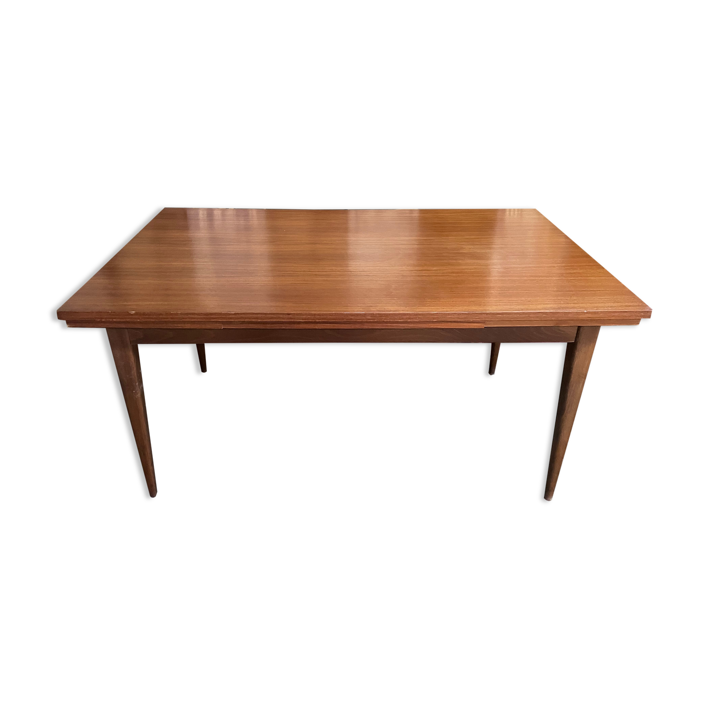 Scandinavian dining table with built-in extensions