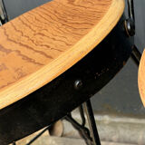 Set of 4 vintage wrought iron chairs from the 1940s.