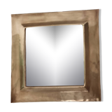 Square brass mirror