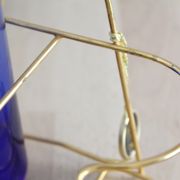 Set de 6 verres colorés avec socle/panier en laiton
