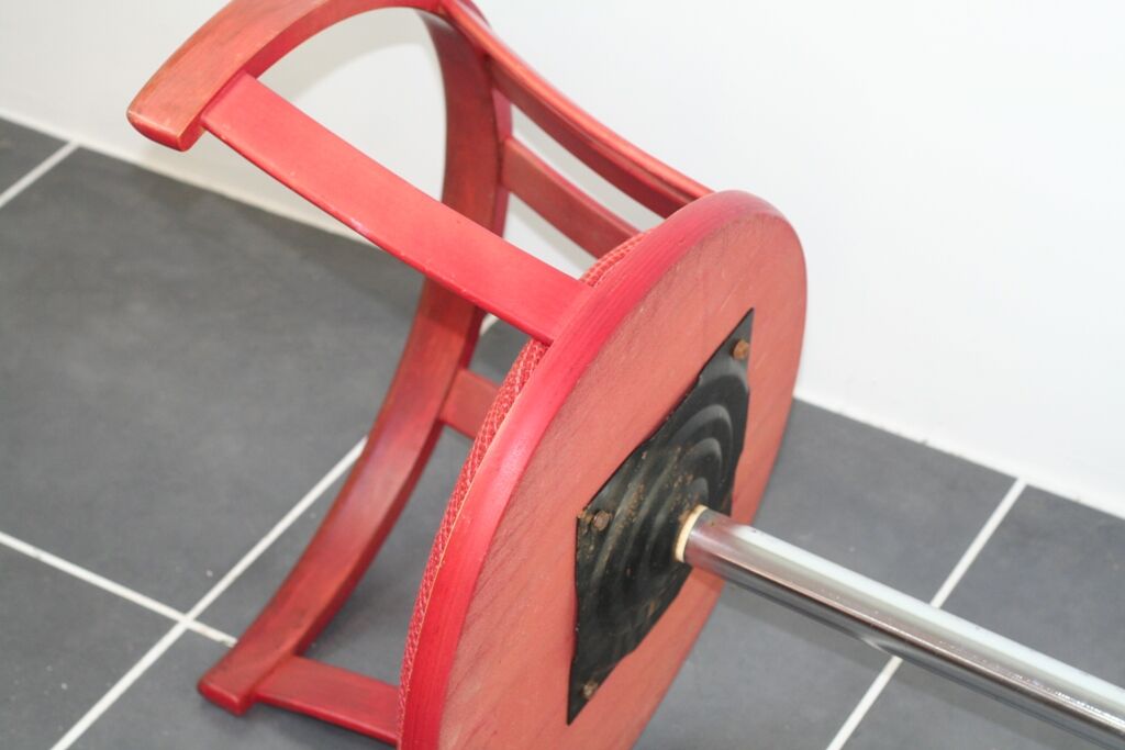 Vintage red swivel desk 70s