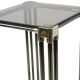 Hollywood Regency Side Table Plant Table Smoked Glass Chrome 1970s