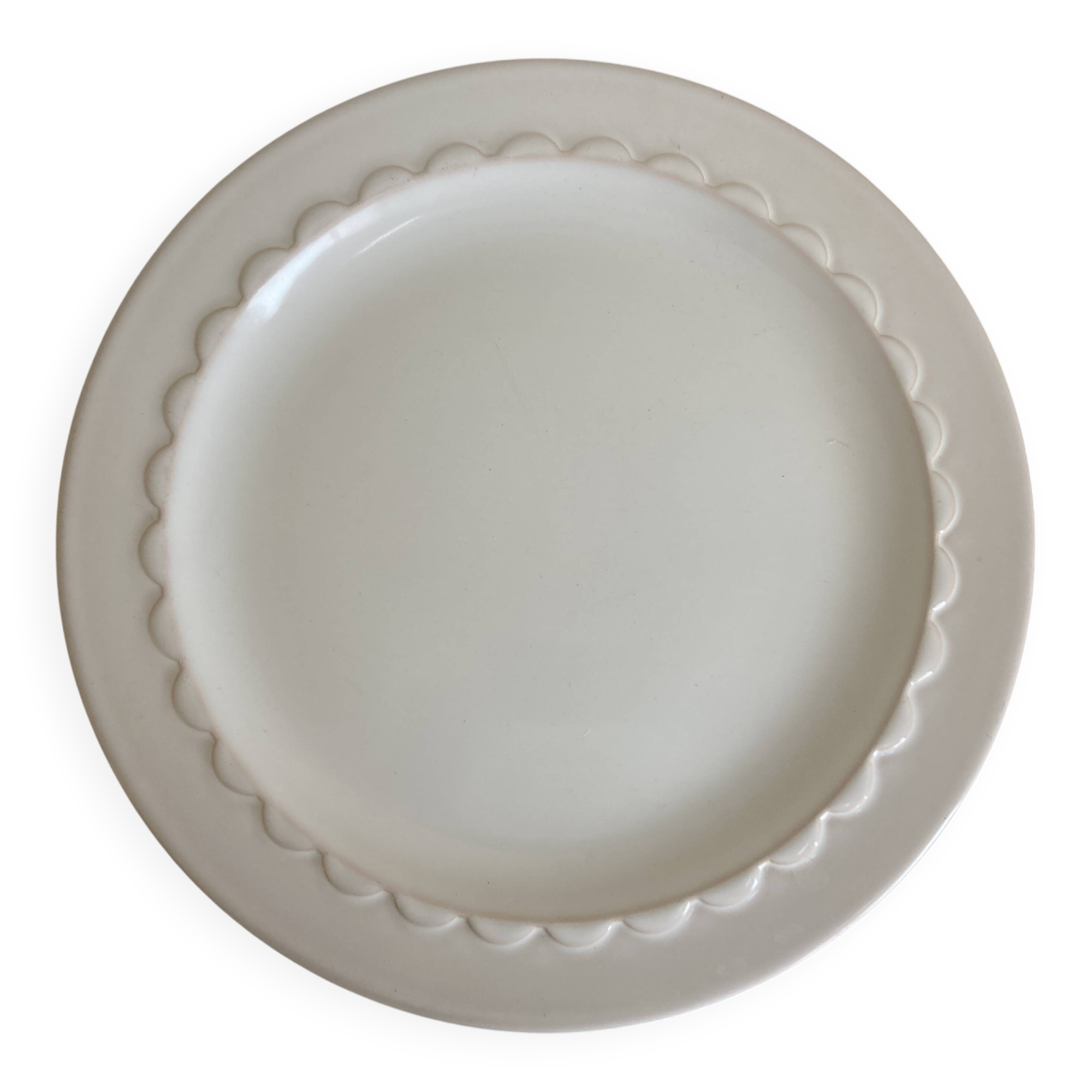 Pierre Motton scalloped cake plate for Gien