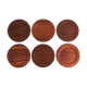 Set of six scandinavian teak plates