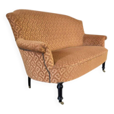 Vintage salmon pink sofa / two-seater