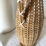 Rattan and scoubidou bottle