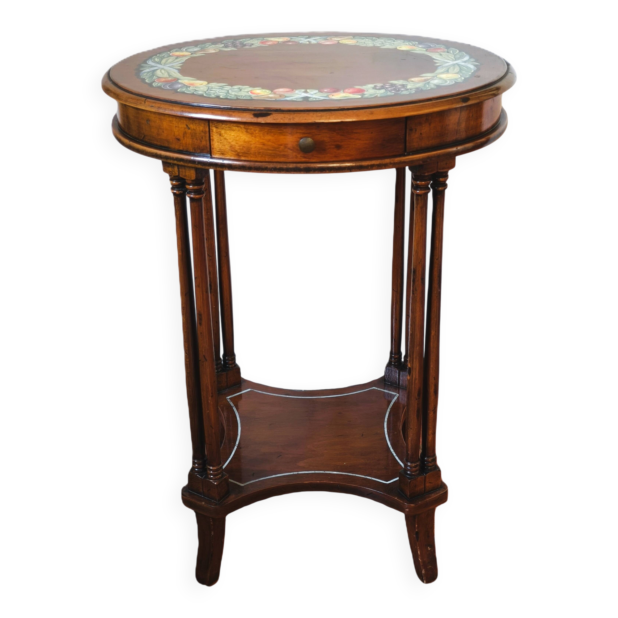 Console en noyer peinte à la main par Vittorio Grifoni, Florence, années 19