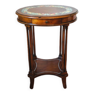 Console in walnut hand-painted by Vittorio Grifoni, Florence, 1920s.