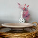 Ancien petit plat creux de présentation Digoin Sarreguemines rose pâle