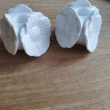 Pair of Limoges porcelain candlesticks