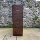 Meuble d'archives en bois, classeur 4 tiroirs 1950
