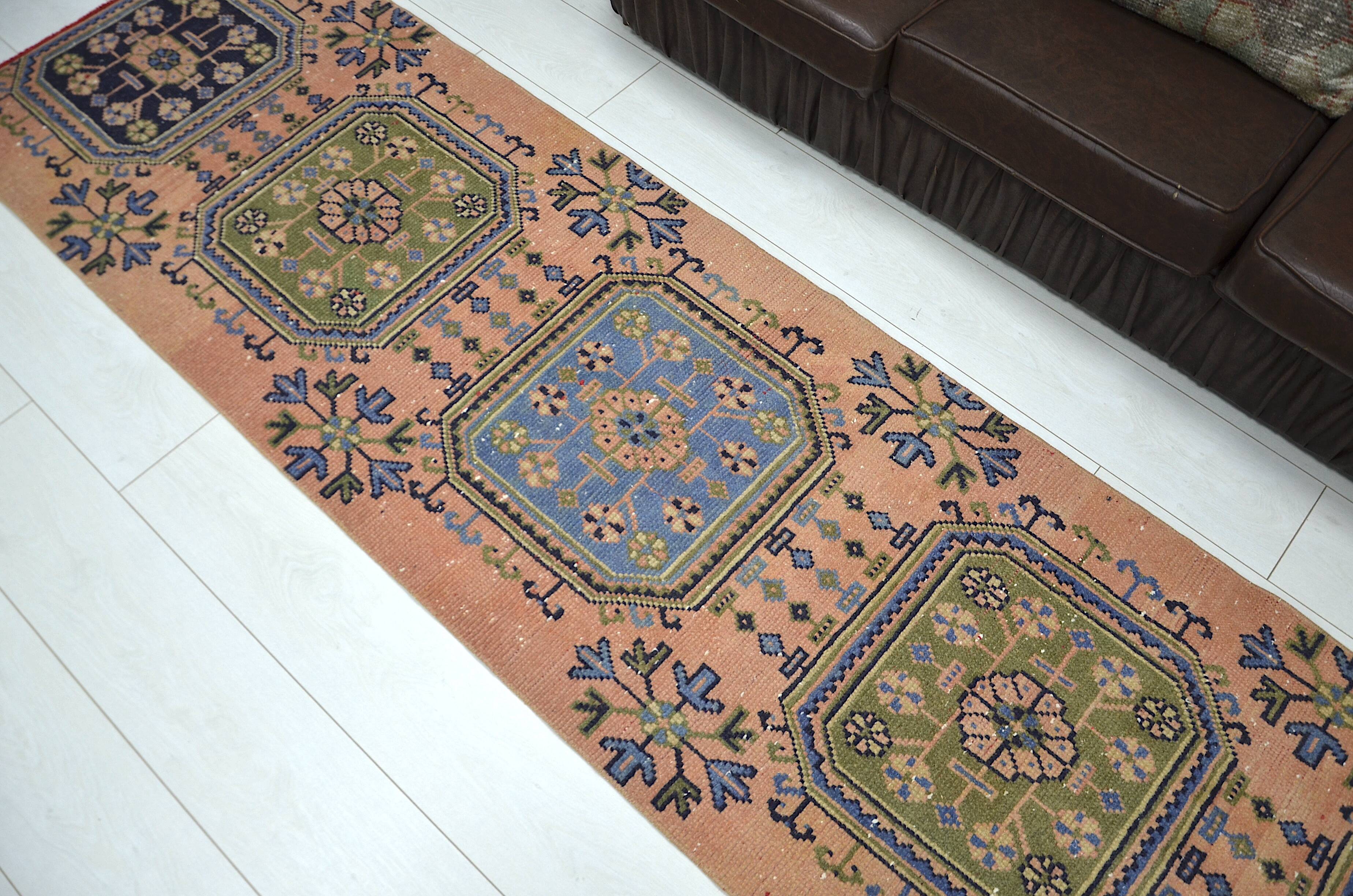 Orange & Green Turkish Runner sku 2241