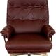 Vintage retro Arne Norell lounge chair & stool in burgundy leather