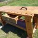 Antique wooden joiner's workbench / complete workbench
