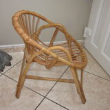 Child 60s rattan chair