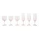 Set of pink glasses, French design, 1970s, made in France