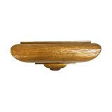 Solid Wooden Shelf, Wall Console, Acacia, Art Deco Style, France, 1930s