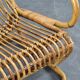 Fauteuil en rotin italien des années 1960.
