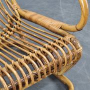 Fauteuil en rotin italien des années 1960.