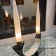 Pair of Verceram electric candlesticks – Space Age design – ceramic
