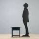 1980s wooden bedside table by Roberti Rattan