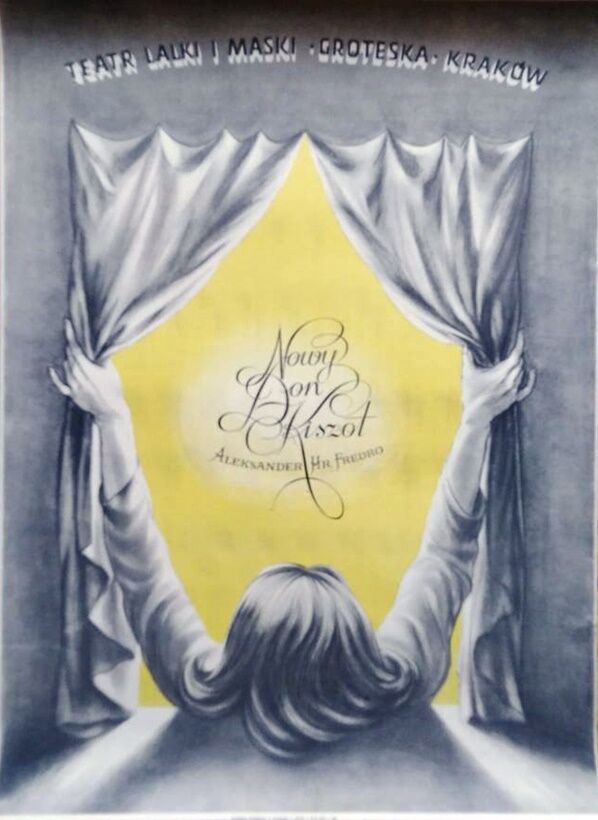 Teatr lalki i maski original Polish Theater poster of 1968