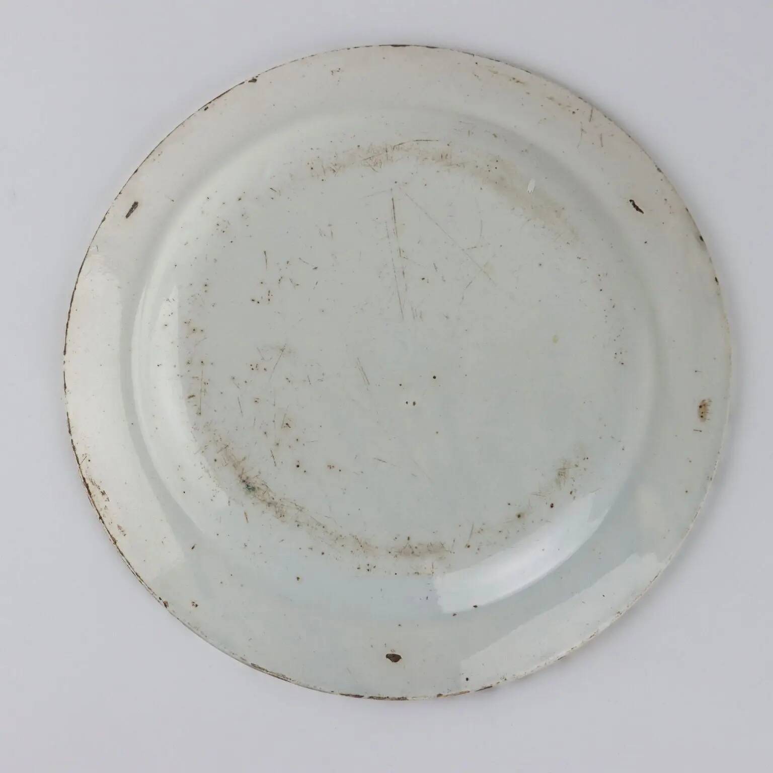 Antique plate decorated in ceramic Italy 19th Century