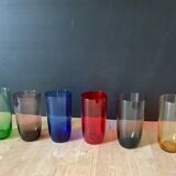 6 multi-colored glasses