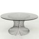 Table basse en fil métallique vintage