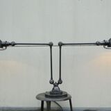 Vintage Jielde Floor Lamp Double Graphite Industrial 4 arms by Jean Louis Domecq France 1960