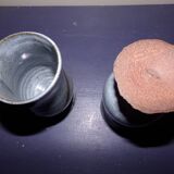 Verres en grès bleu