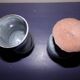 2 stoneware blue glasses