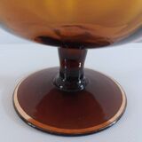 Amber blown glass vase