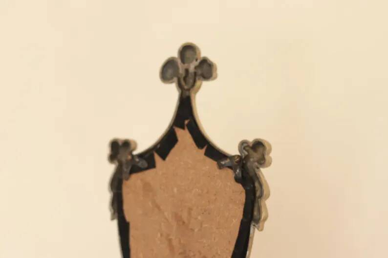 Pair of Vintage Double Arm Italian Brass Sconces with Mirror