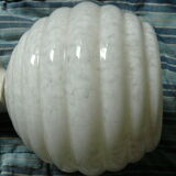 Clichy glass wall lamp with porcelain support 50s