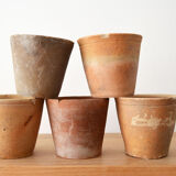 10 terracotta seedling pots