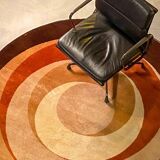 Vintage Bauhaus round rug