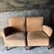 Armchair in wood and beige fabric, France 1940