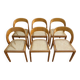Set of 6 caned chairs by Baumann, gondola model.