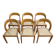 Set of 6 caned chairs by Baumann, gondola model.