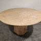Round italian marble dining table 1970s