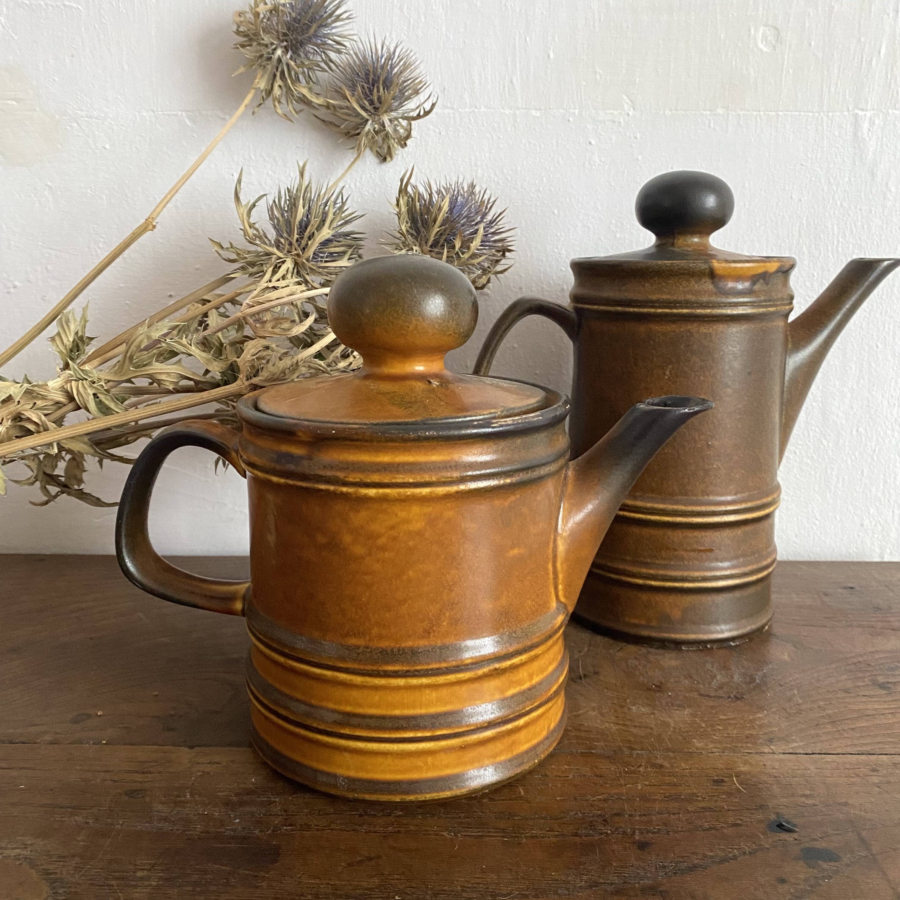 Glazed stoneware teapot from the 70s