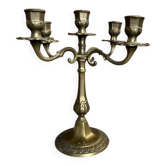 Five-branch chandelier in gilded bronze