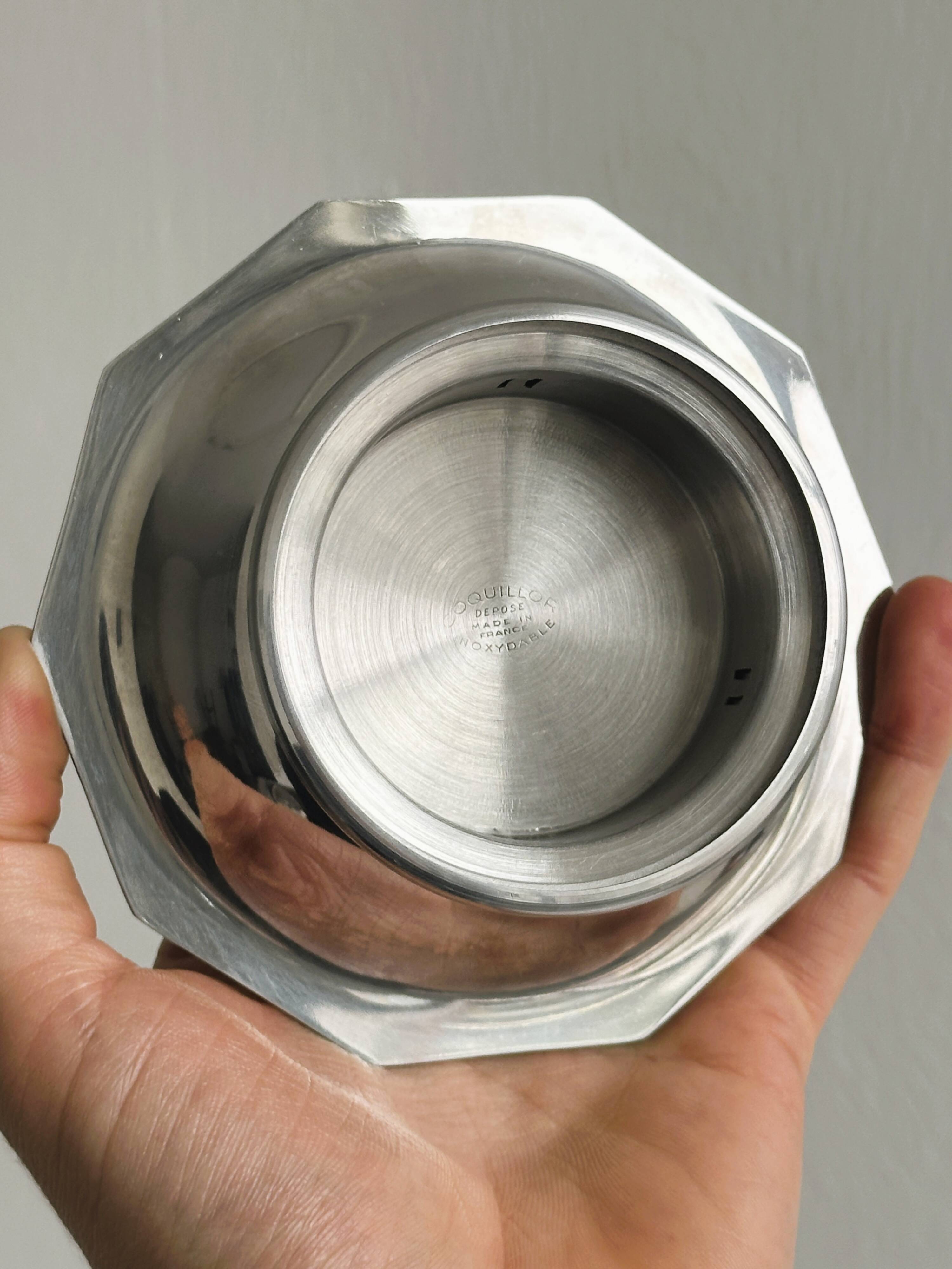 Coquillor silver metal butter dish