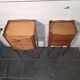 Pair of Louis XV style bedside tables in cherry wood.