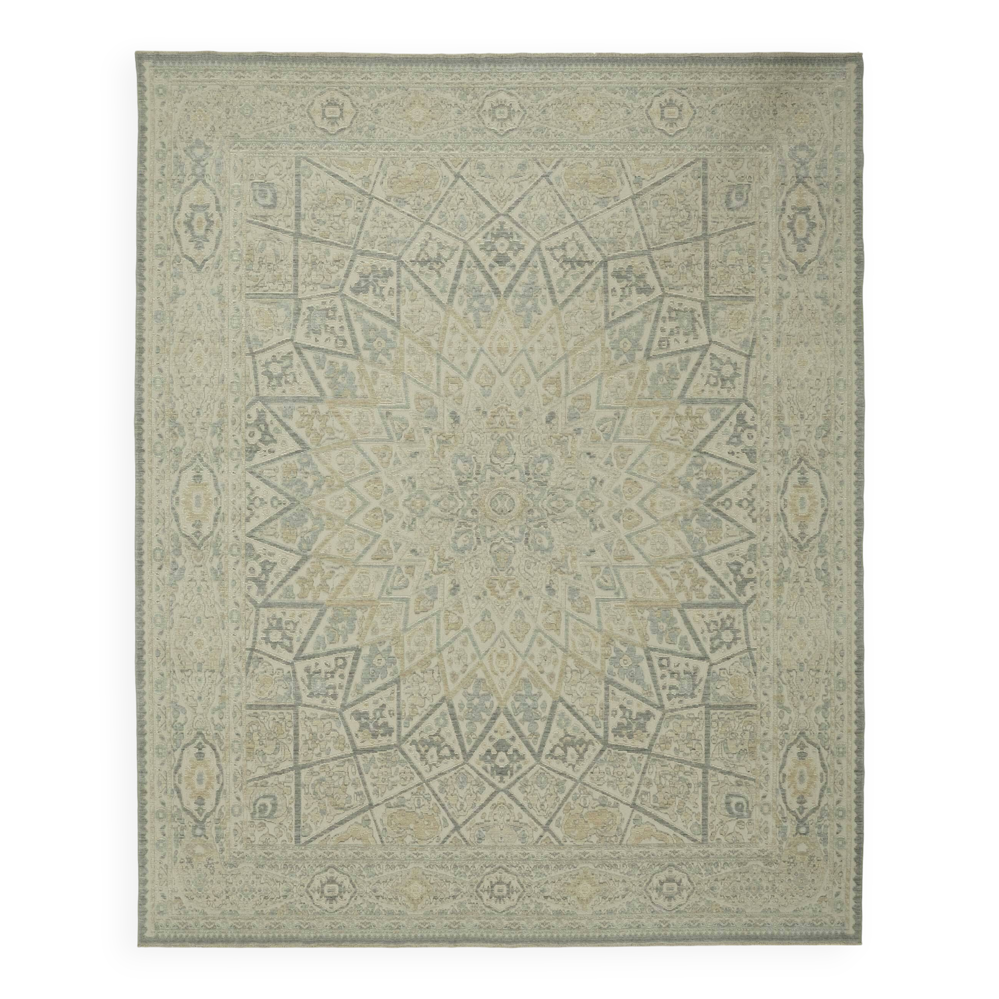 Turkish Handcrafted Loom Oushak Rug 303 cm x 370 cm